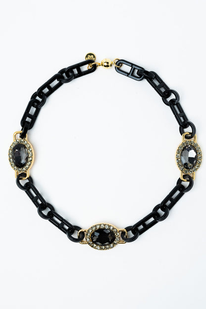 Helena Necklace - Gold Black