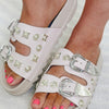 Aileen Double Strap Slide Sandals - Natural