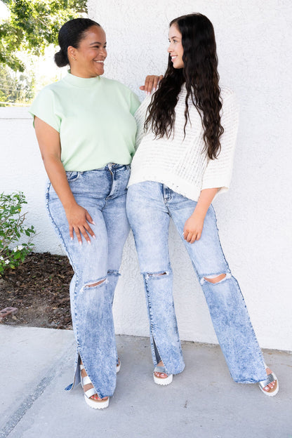 Risen Roxanne High Rise Straight Jeans - Medium