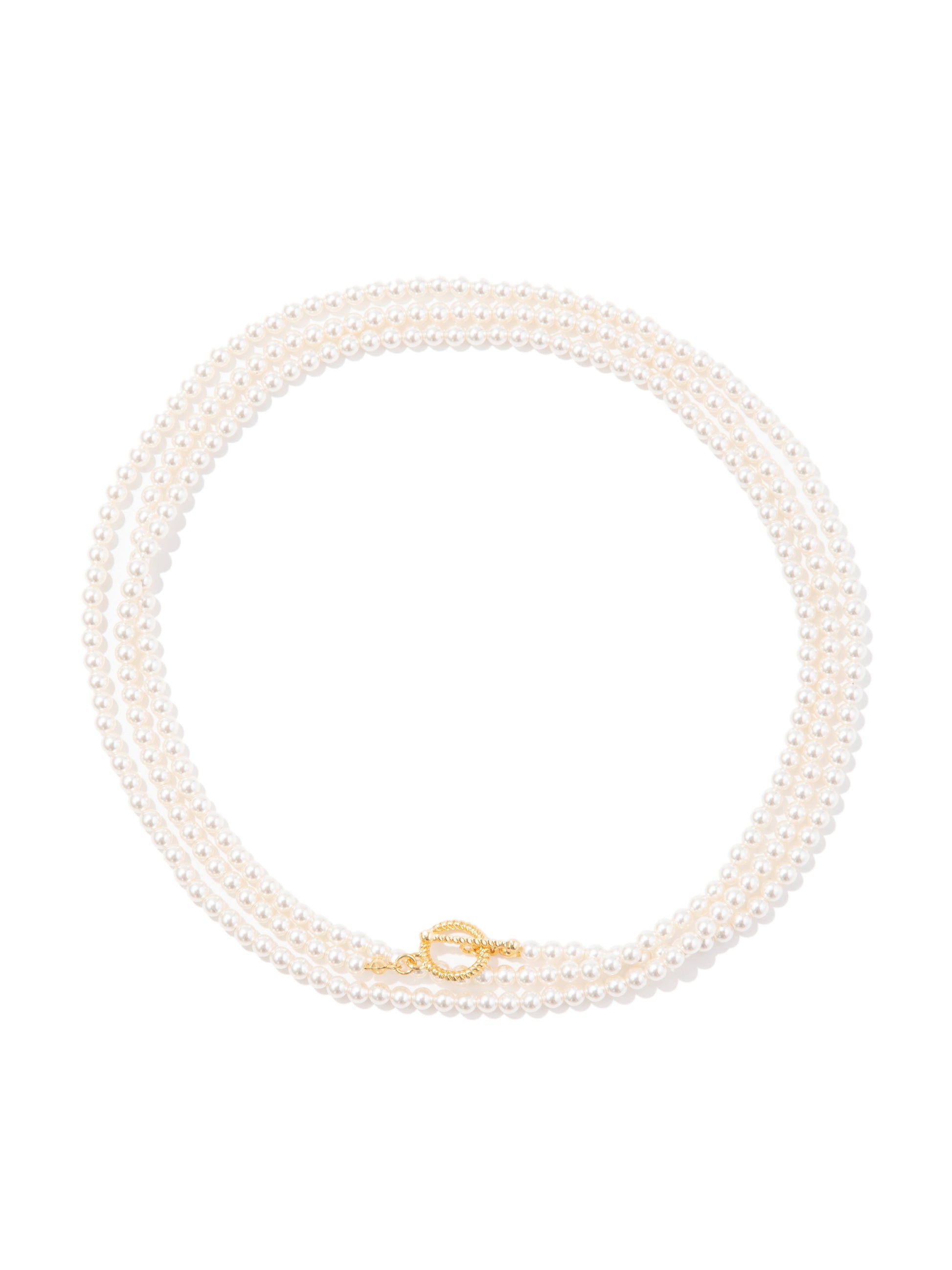 White Lotus Necklace - Glass Pearl