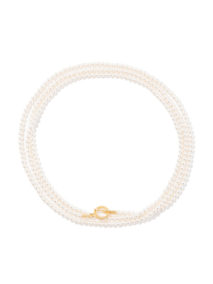 White Lotus Necklace - Glass Pearl