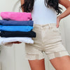 Beach Bound Cuffed Shorts - 6 Colors!