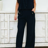 Meeting Ready Linen Pants - Black