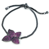 Orchid Bracelet - Gunmetal Hot Pink