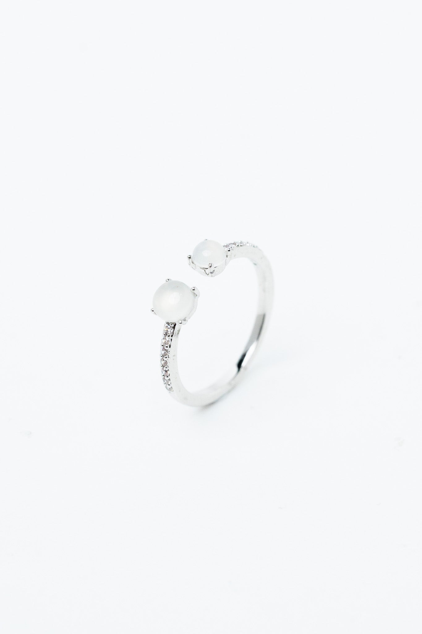 Lucinda Ring Double Round - Silver Opal
