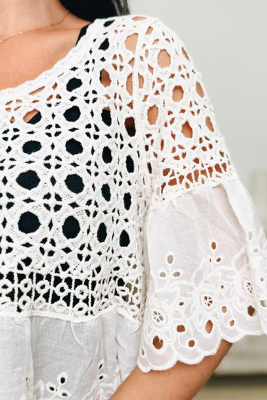 Gold Hearted Crochet Top
