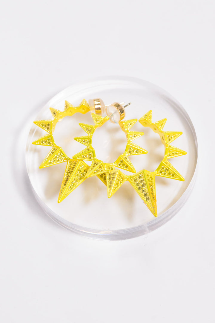 Spikey Earrings - Metallic Lemonade