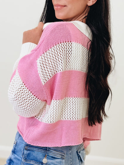 The Beachline Crochet Sweater Top - 2 Colors!