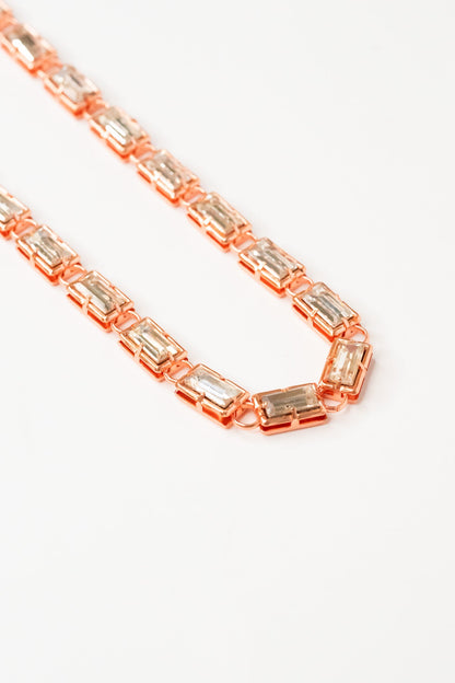 Crystal Palazzo Necklace - Metallic Bahama Mama