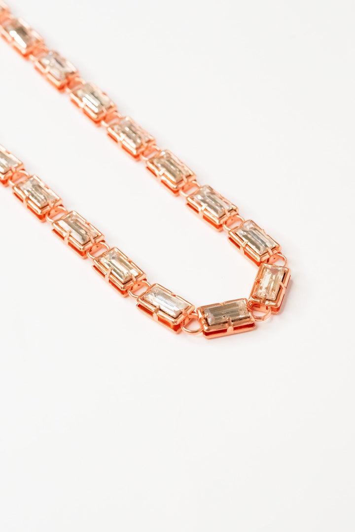 Crystal Palazzo Necklace - Metallic Bahama Mama