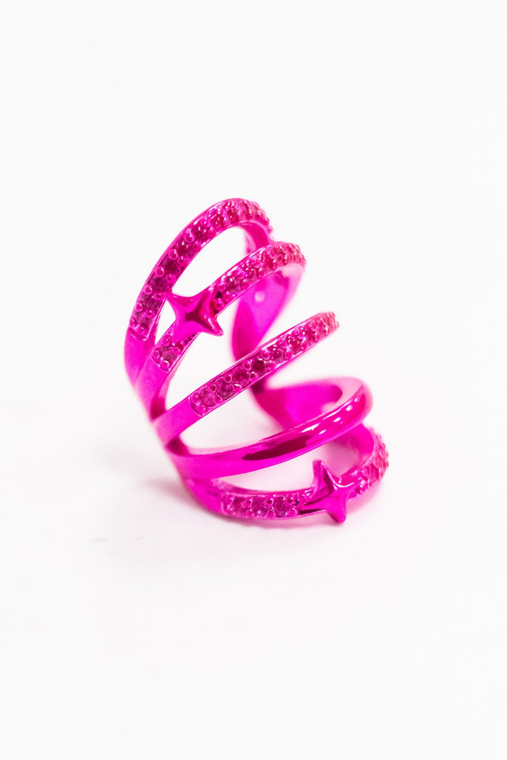 Met Gala Ear Cuff - Liquid Metallic Tropical Punch