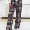 Together We Ride Plaid Pants - Brown