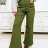 Sunshine State Denim Flare Pants - Olive