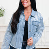 Take Me With You Floral Denim Jacket - 2 Colors!