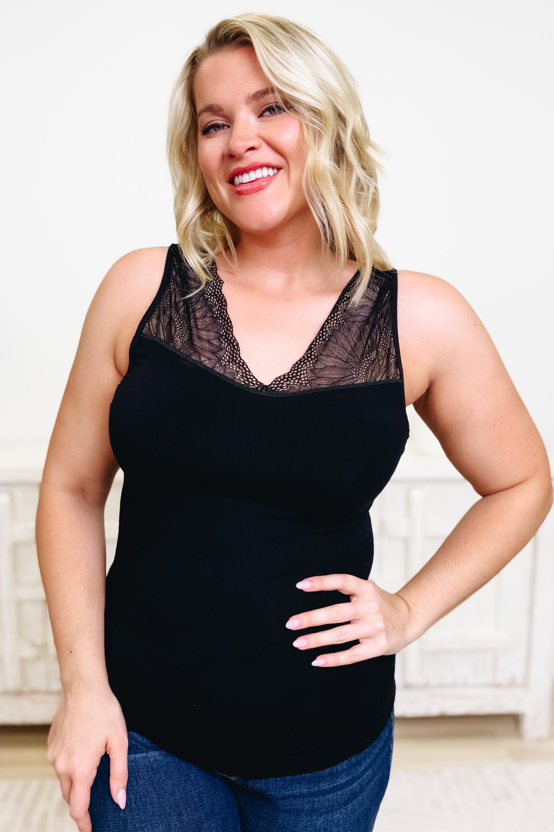 Just Go With It Reversible Lace Tank Top - 6 Colors!