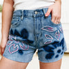 Sunshine Daisy Shorts - Denim