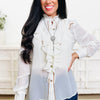 Chelsea Ruffle Button Down Top