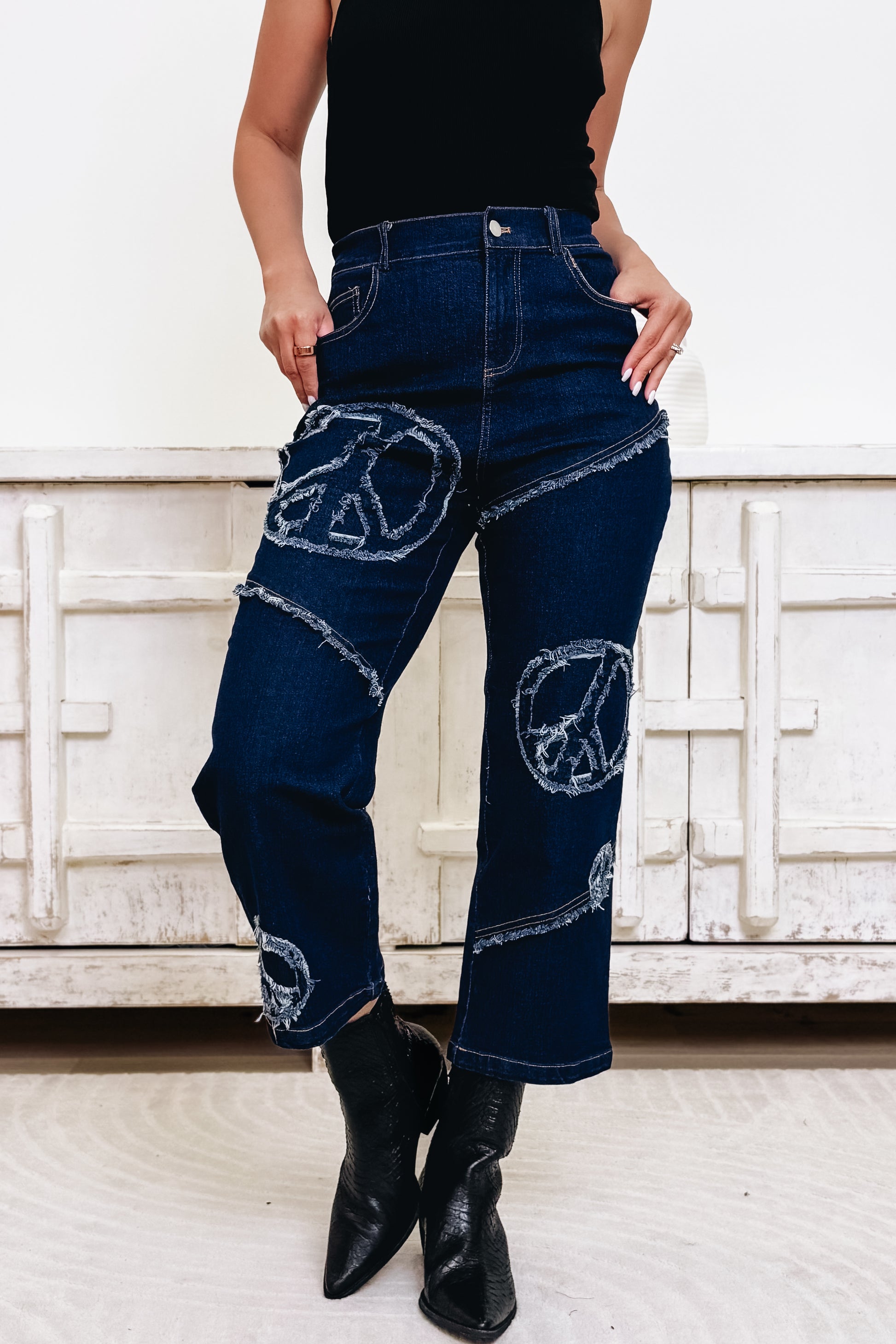 Peace & Love Straight Leg Jeans - 2 Colors!