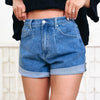 Hot Girl Summer By Anniewear - Loose Fit Denim Shorts - Medium Washed Denim