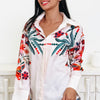 In Full Bloom Floral Button Down Top