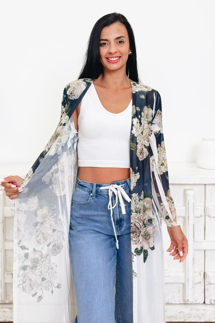 Fading Bloom Duster Cardigan