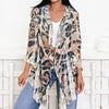 Coming Right Up Lace Leopard Cardigan