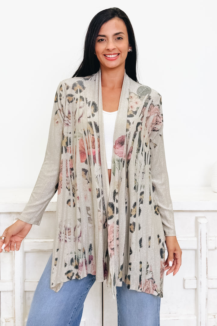 Subtle Sparkle Leopard Cardigan