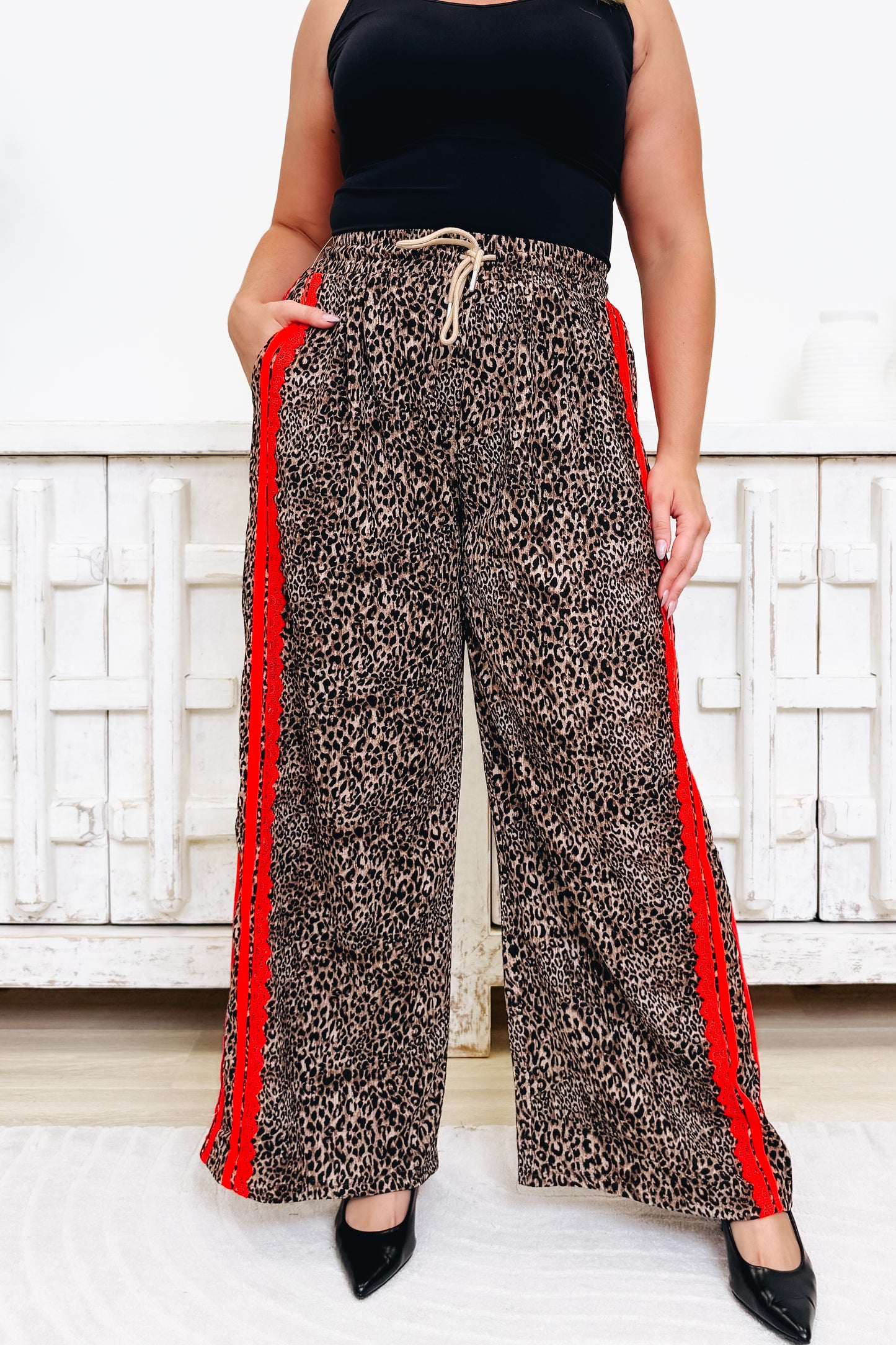 Lace & Sport Leopard Pants - 3 Colors!