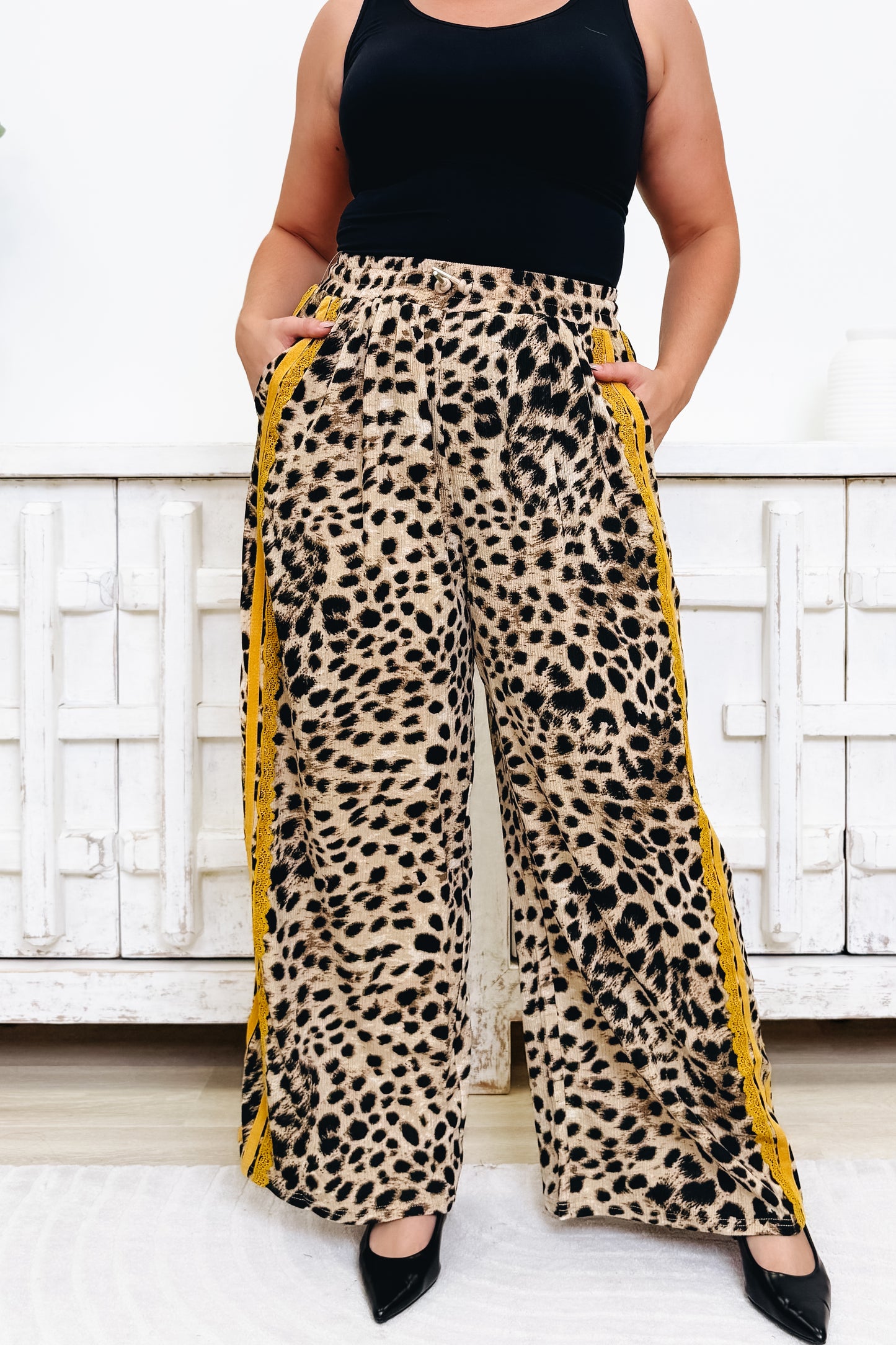 Lace & Sport Leopard Pants - 3 Colors!