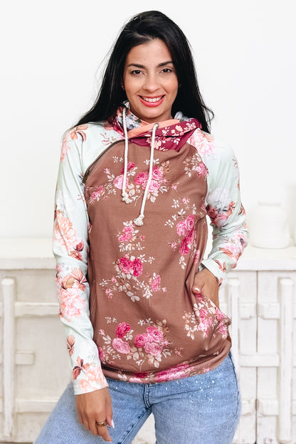 Heaven Scent Floral Double Hooded Sweatshirt