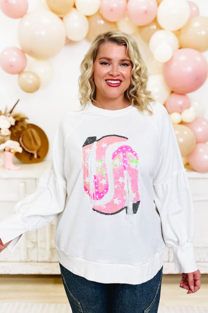 Kickin It Cowgirl Graphic Top