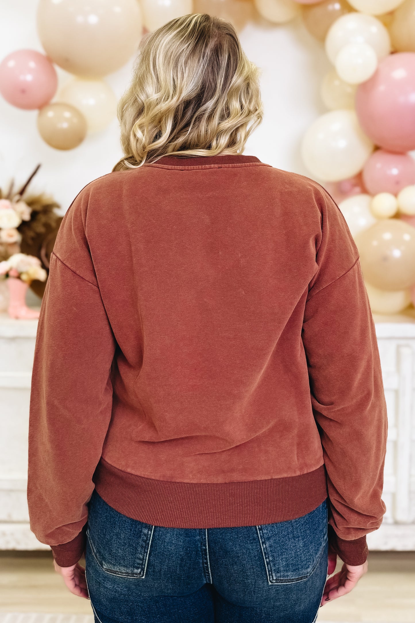 TEXAS Flocked Sweatshirt