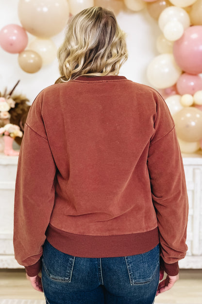 TEXAS Flocked Sweatshirt