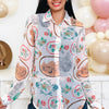 Cacti Country Button Down Top