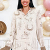 Dusty Rose Rodeo Button Down Top