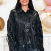 Fringe & Faux Leather Jacket- 2 Colors!