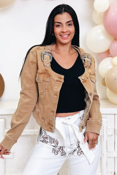 Favorite Part Of You Western Buckle Denim Jacket