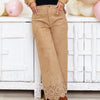 Even Still Suede Wide Leg Pants - Camel