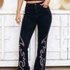 Rodeo Queen By Saints & Hearts - Embellished Flare Jeans - Black