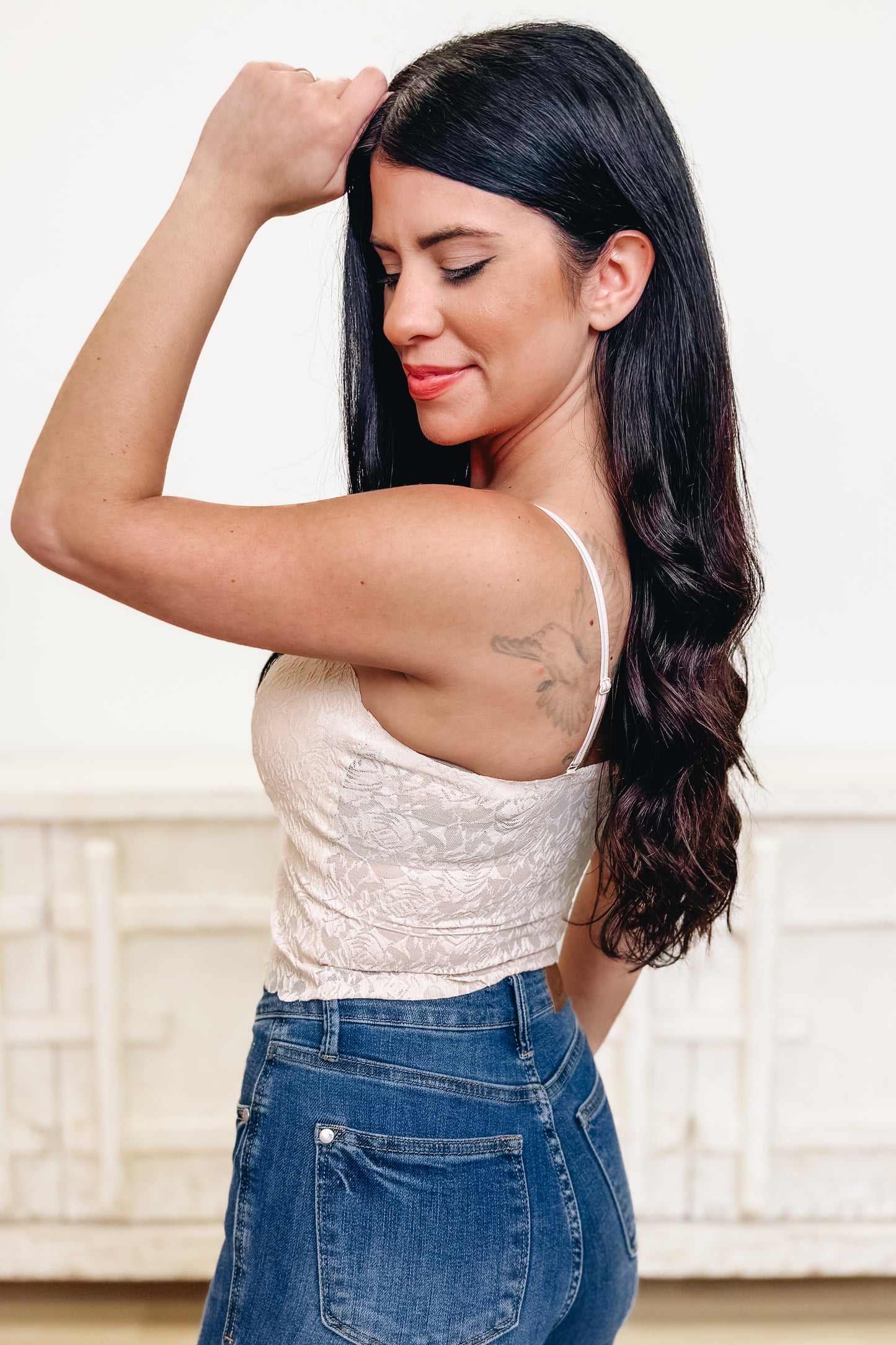 Certain Edge To Her Bralette - 2 Colors!