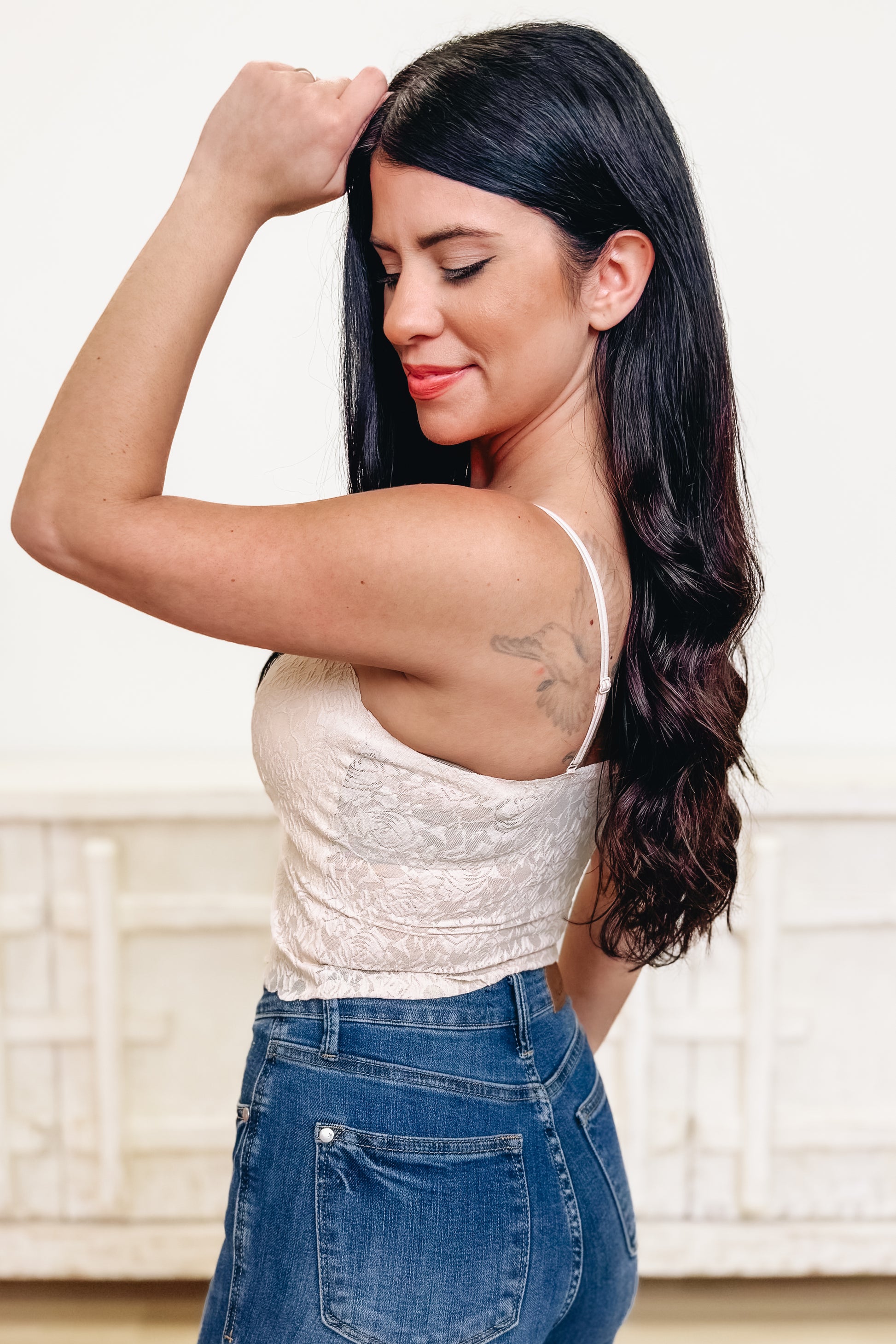 Certain Edge To Her Bralette - 2 Colors!