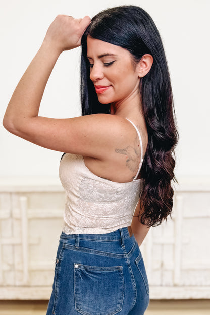 Certain Edge To Her Bralette - 2 Colors!