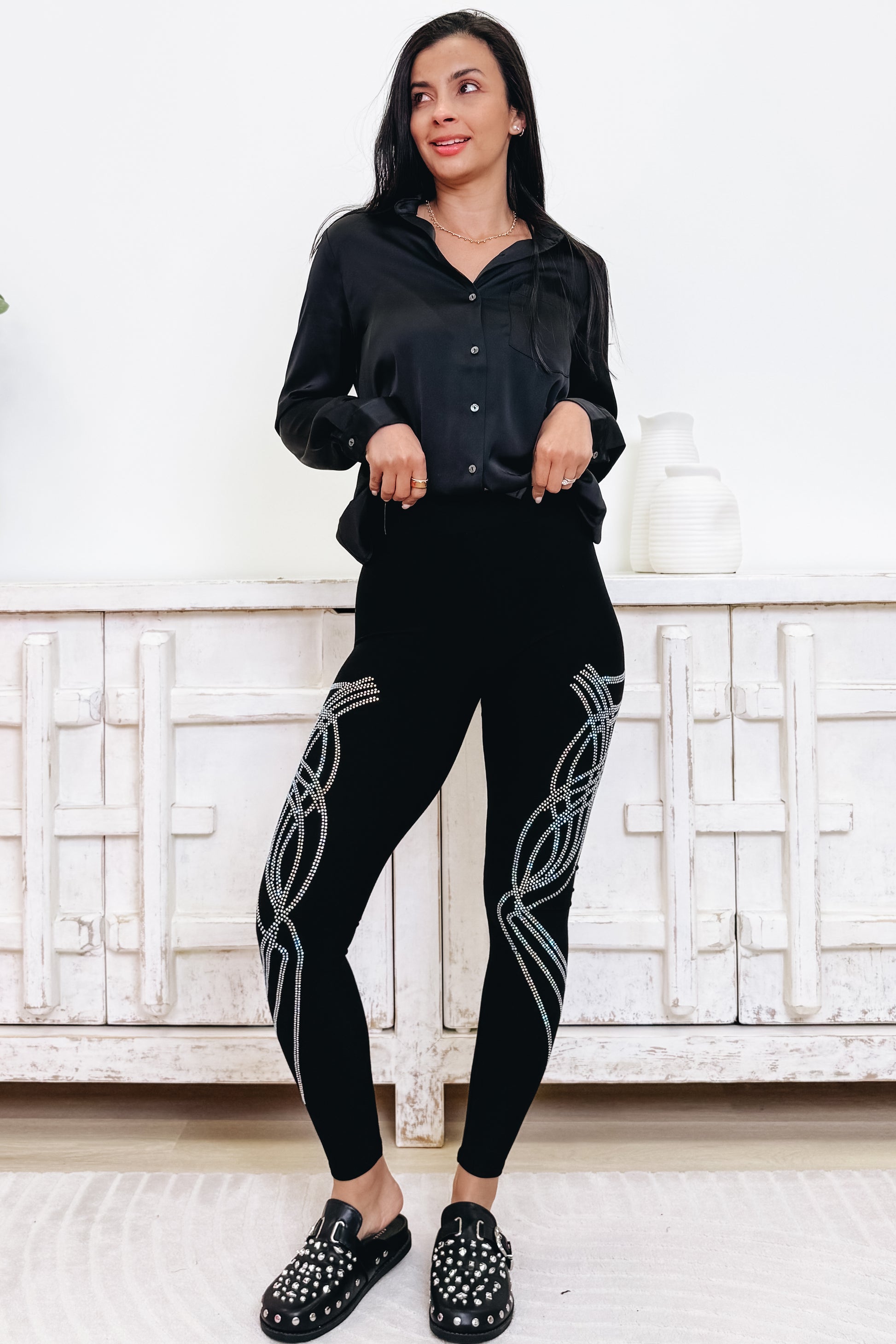 Midnight Twist Leggings - Black