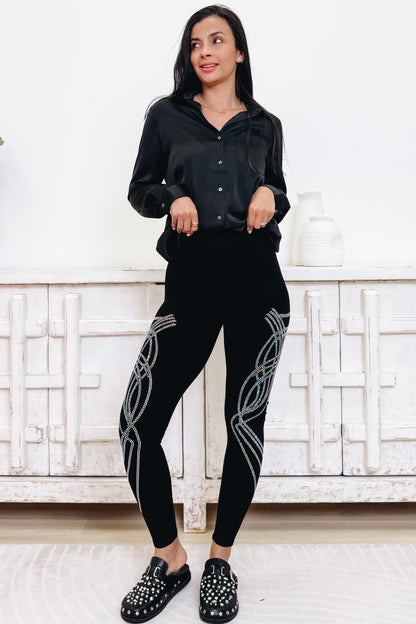 Midnight Twist Leggings - Black