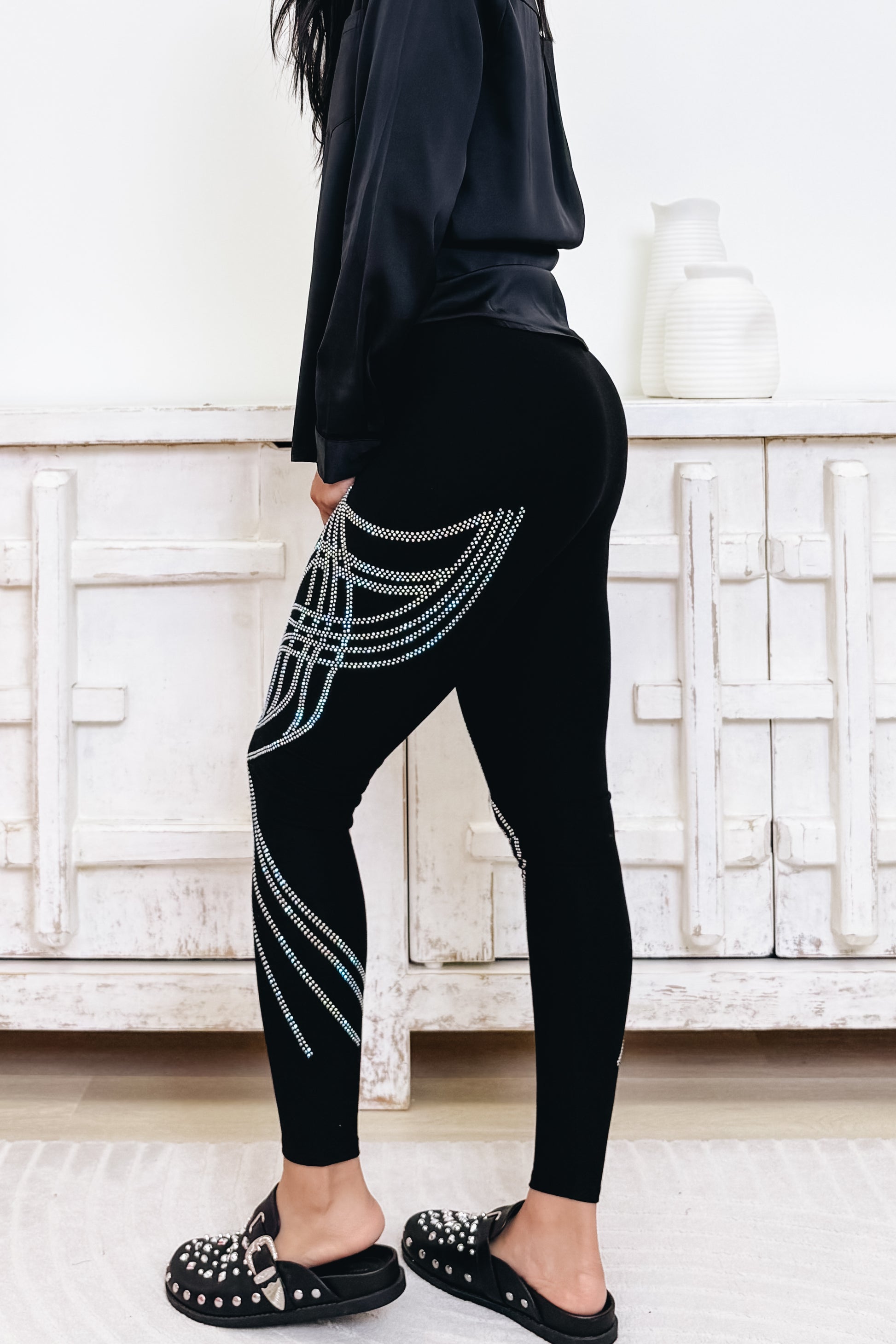 Midnight Twist Leggings - Black