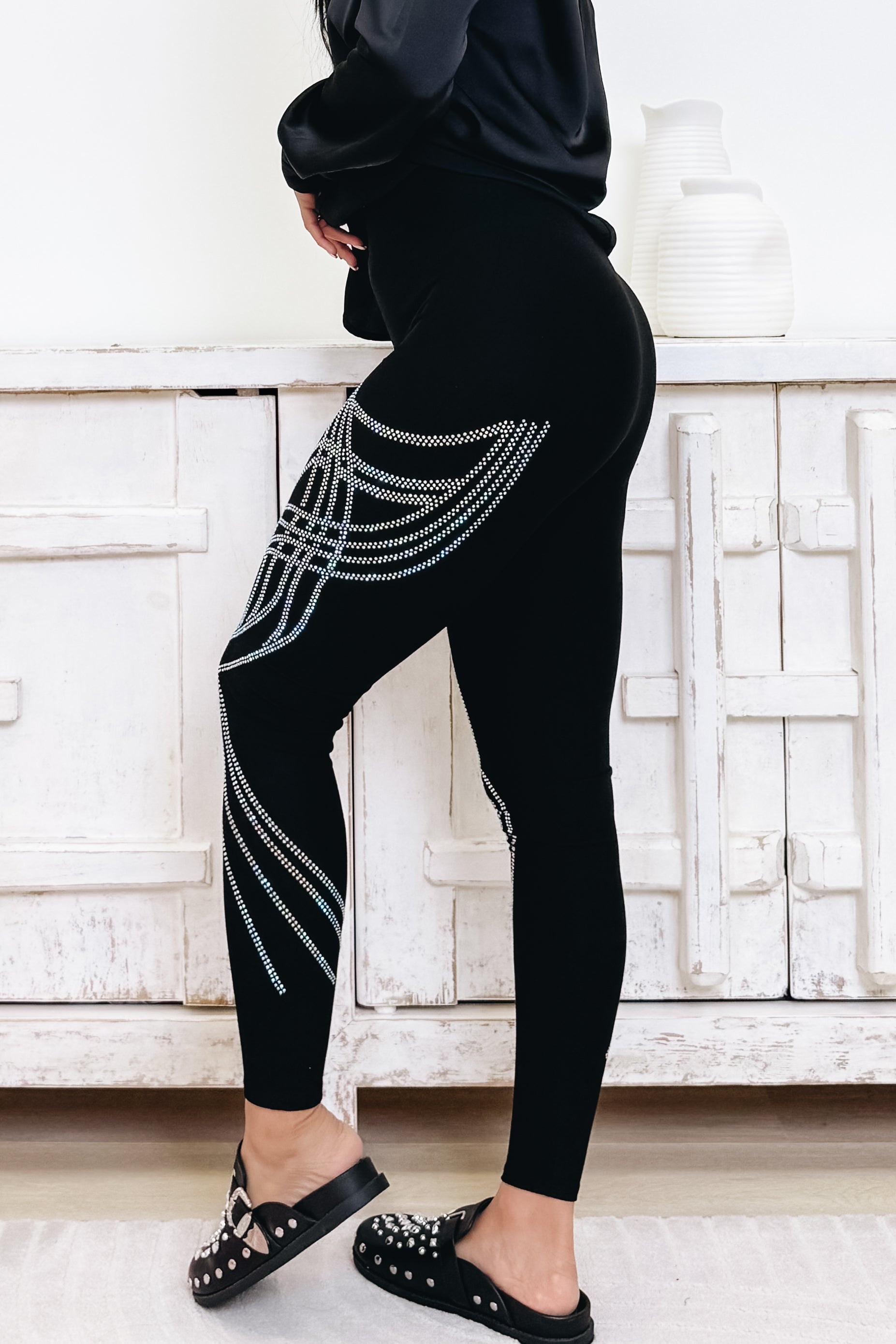 Midnight Twist Leggings - Black