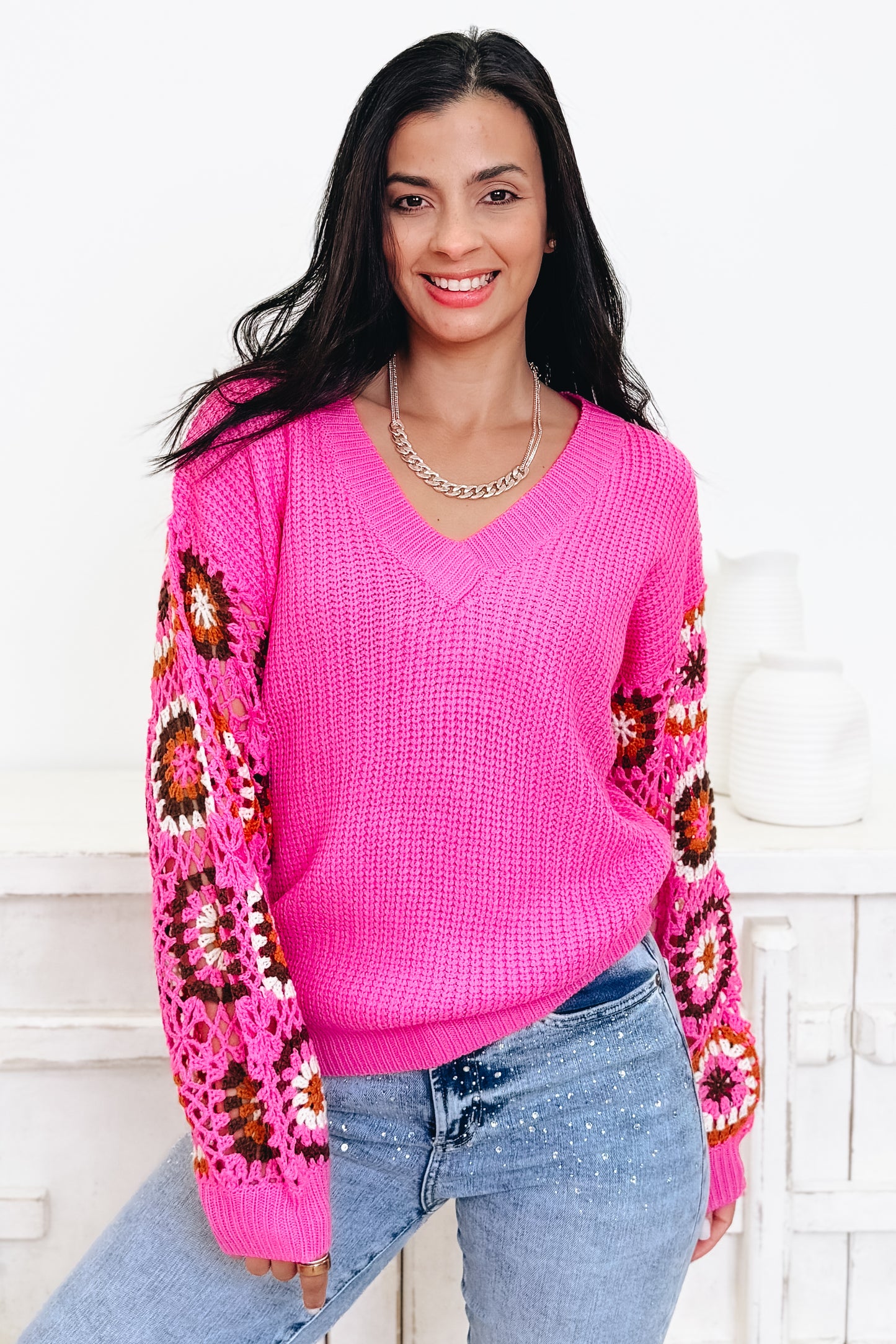 Pattern Transitions Sweater - 2 Colors!