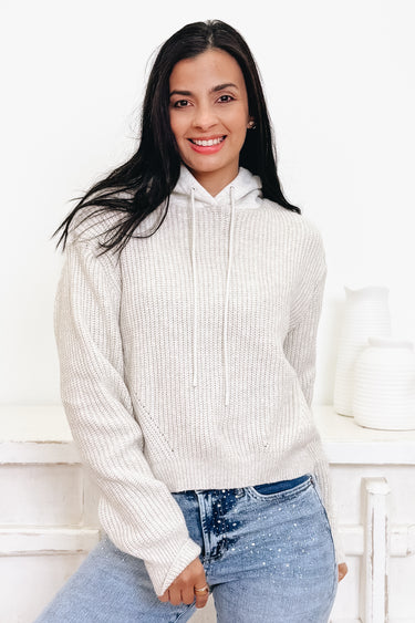 Lead The Way Knitted Hooded Sweater