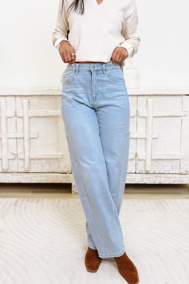 Built Different By Flying Monkey - High Rise Barrel Jeans