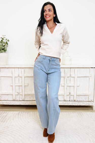 Built Different By Flying Monkey - High Rise Barrel Jeans